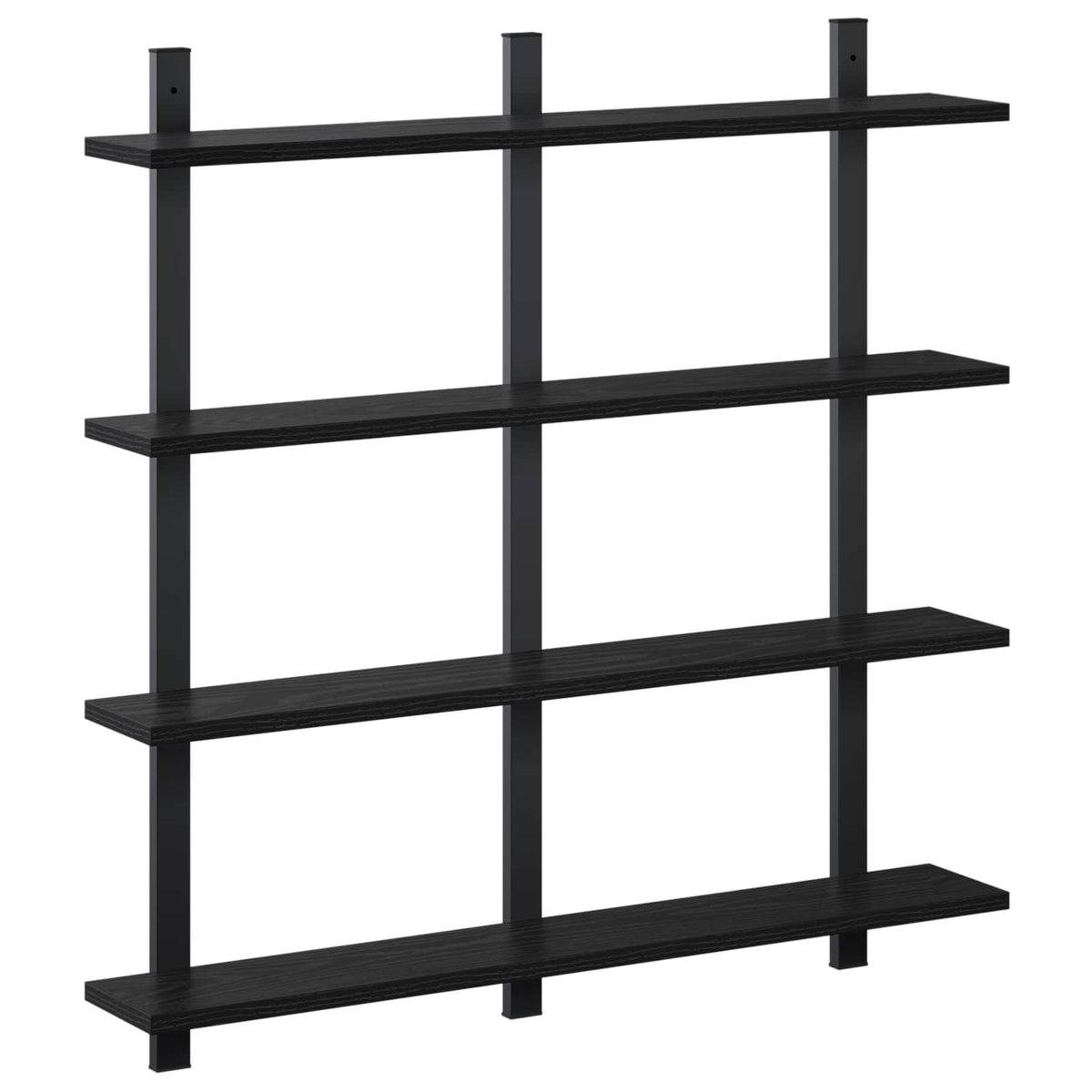 Wall Shelf Black Oak 79.5 x 13.5 x 80 cm Engineered Wood