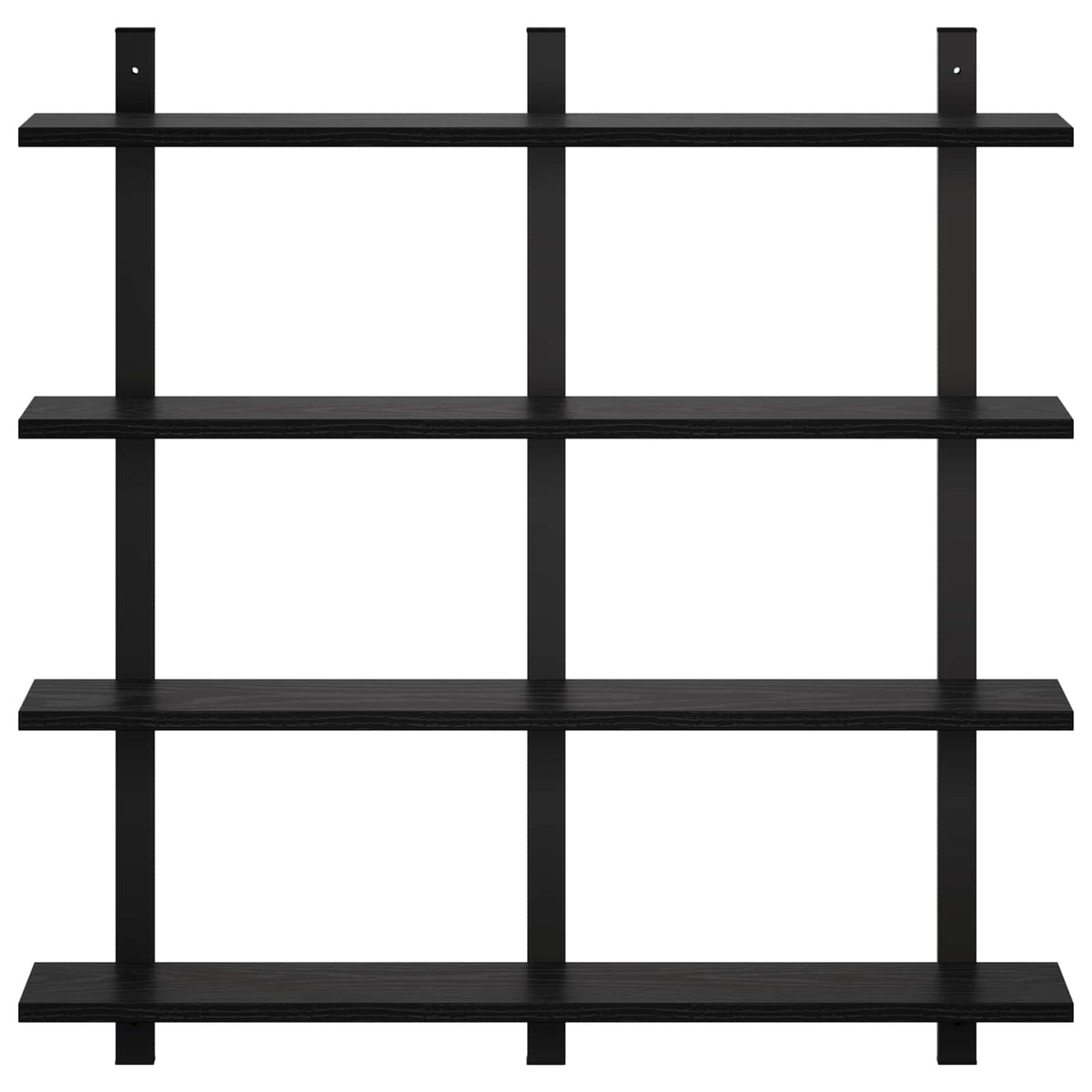 Wall Shelf Black Oak 79.5 x 13.5 x 80 cm Engineered Wood