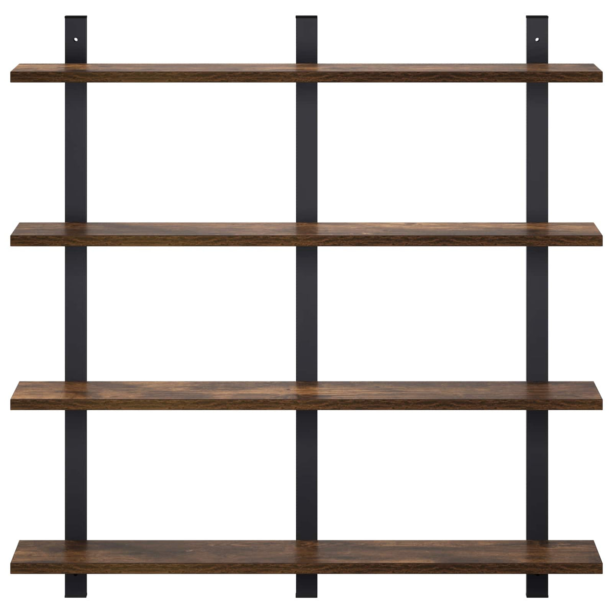 Wall Shelf Smoked Oak 79.5 x 13.5 x 80 cm Engineered Wood