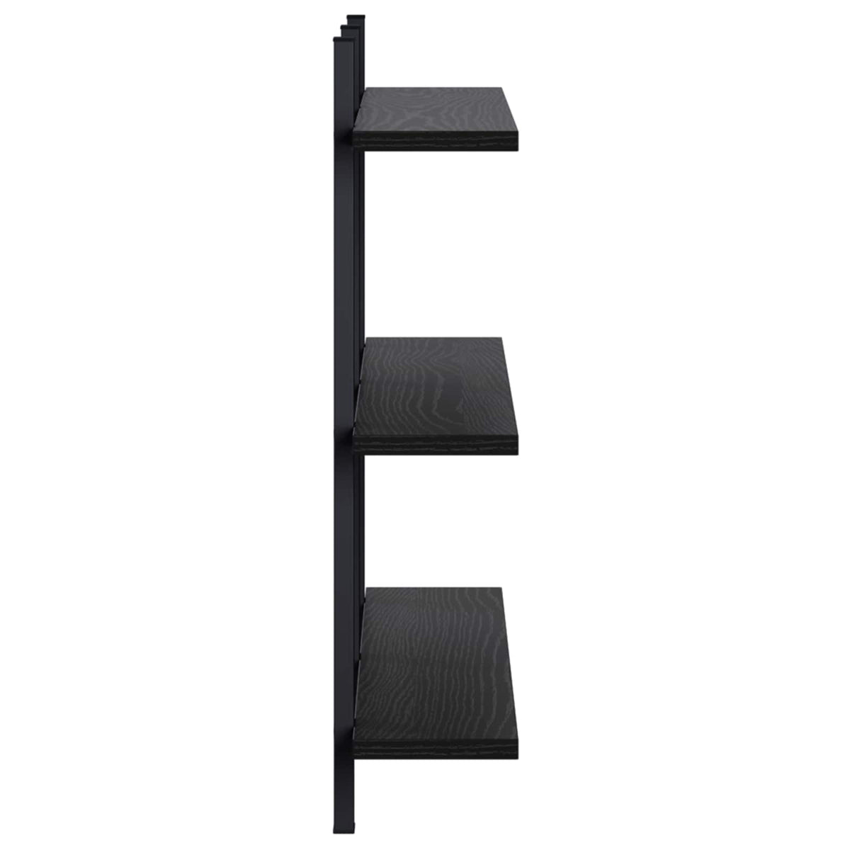 Wall Shelf Black Oak 79.5 x 13.5 x 58 cm Engineered Wood