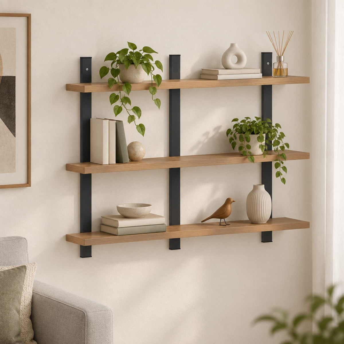 Wall Shelf Artisan Oak 79.5 x 13.5 x 58 cm Engineered Wood
