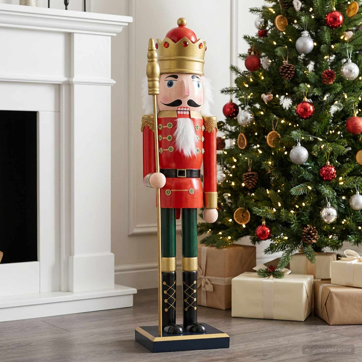 Christmas Nutcracker TURKU Red and Black 50 cm