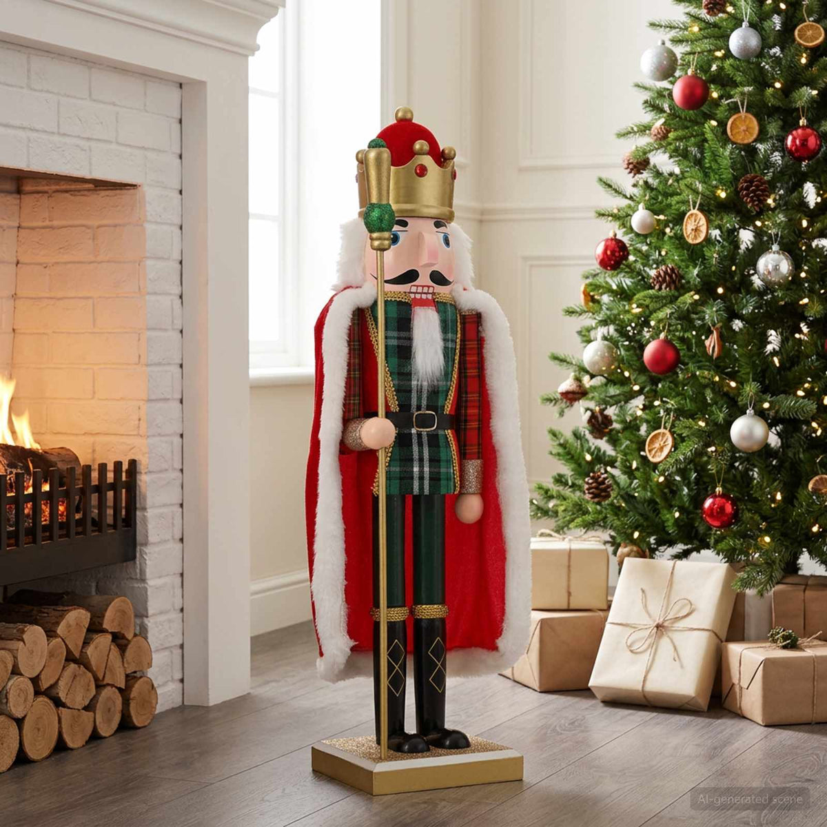Christmas Nutcracker TURKU Red and Black 50 cm