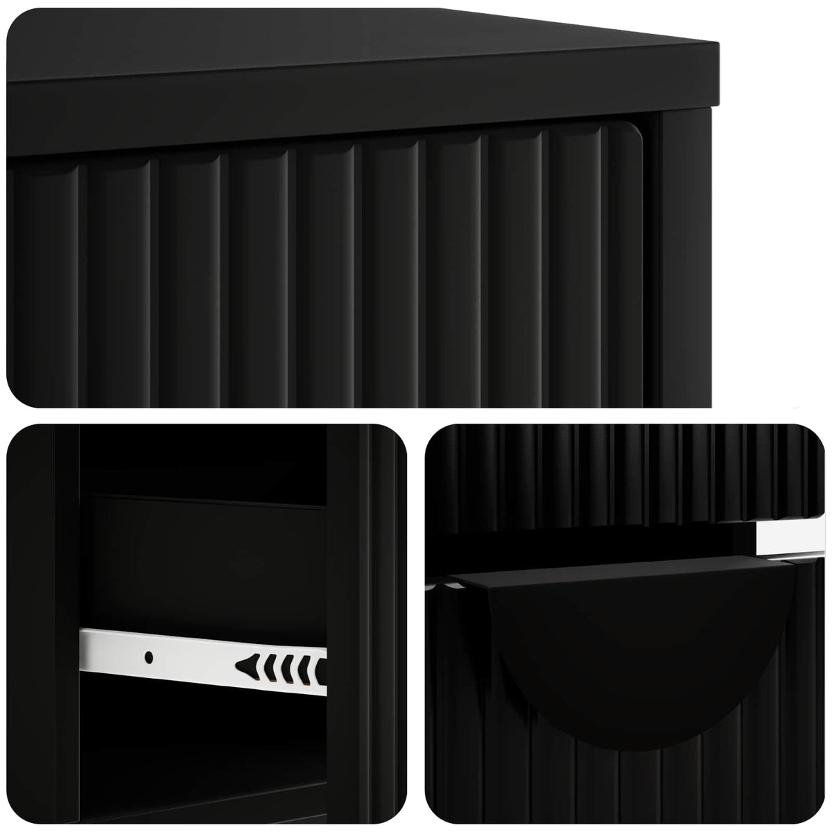 TV Cabinet VENRAY 101 x 36.5 x 40 cm Black