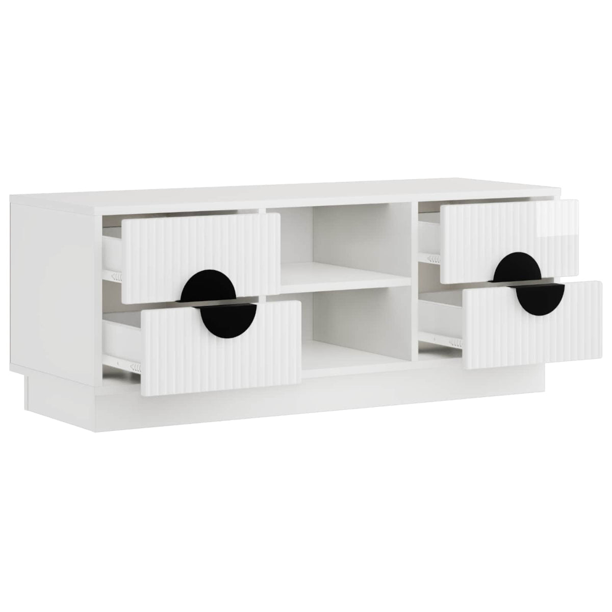 TV Cabinet VENRAY 101 x 36.5 x 40 cm High Gloss White