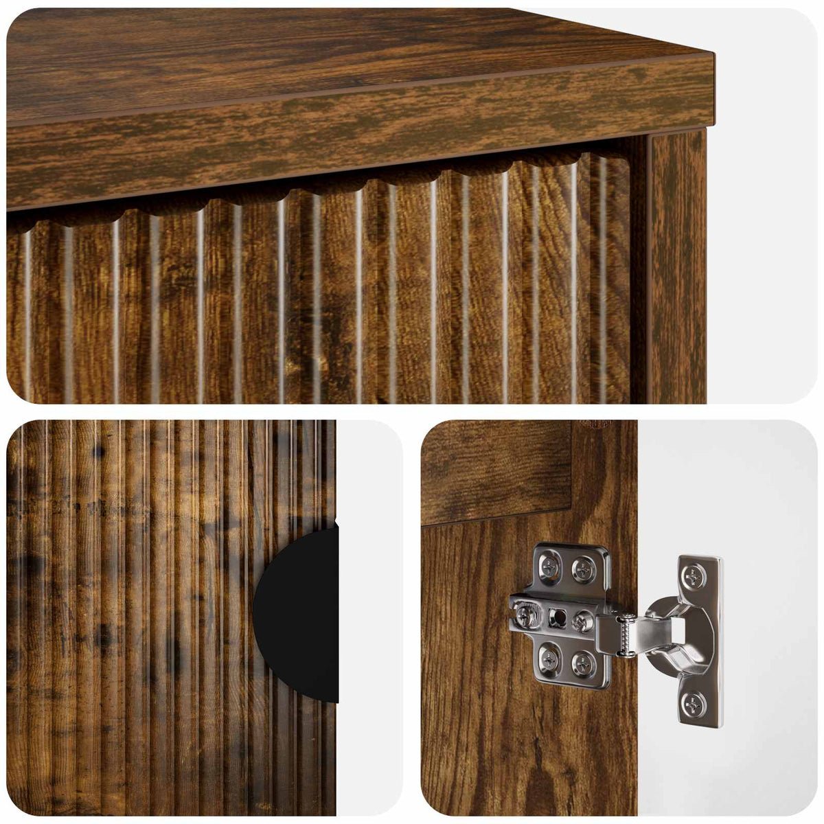 Sideboard VENRAY Smoked Oak 66 x 33 x 77.5 cm Engineered Wood