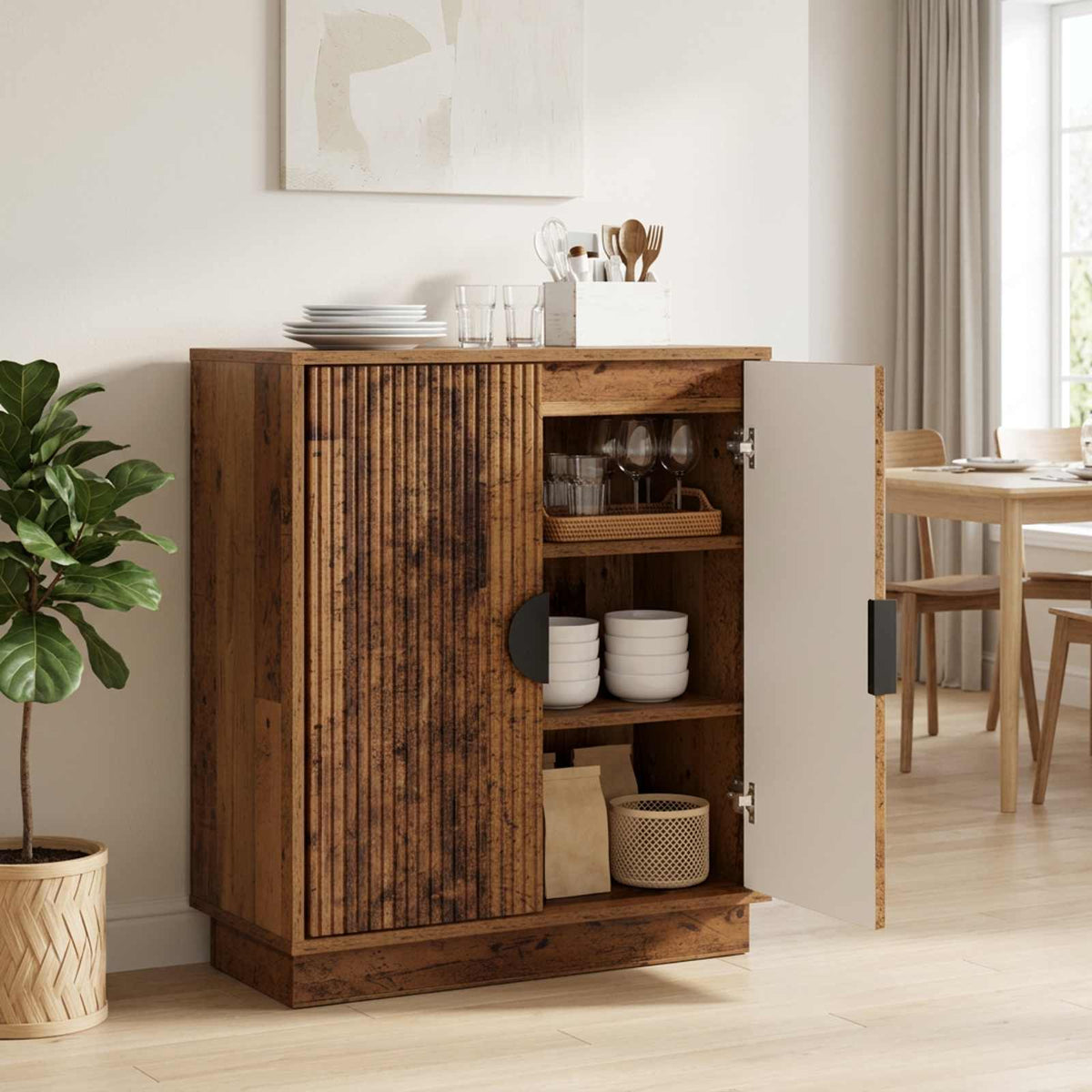 Sideboard VENRAY Old Wood 66 x 33 x 77.5 cm Engineered Wood
