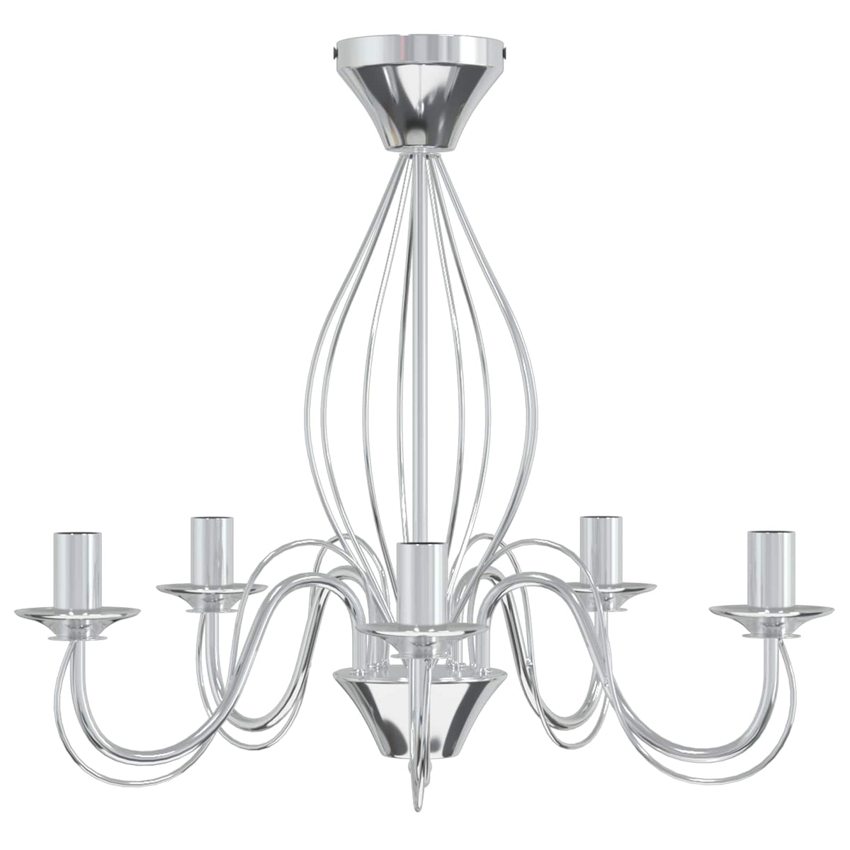 Chandelier E14 Metal Chrome Ø 52 x 47 cm