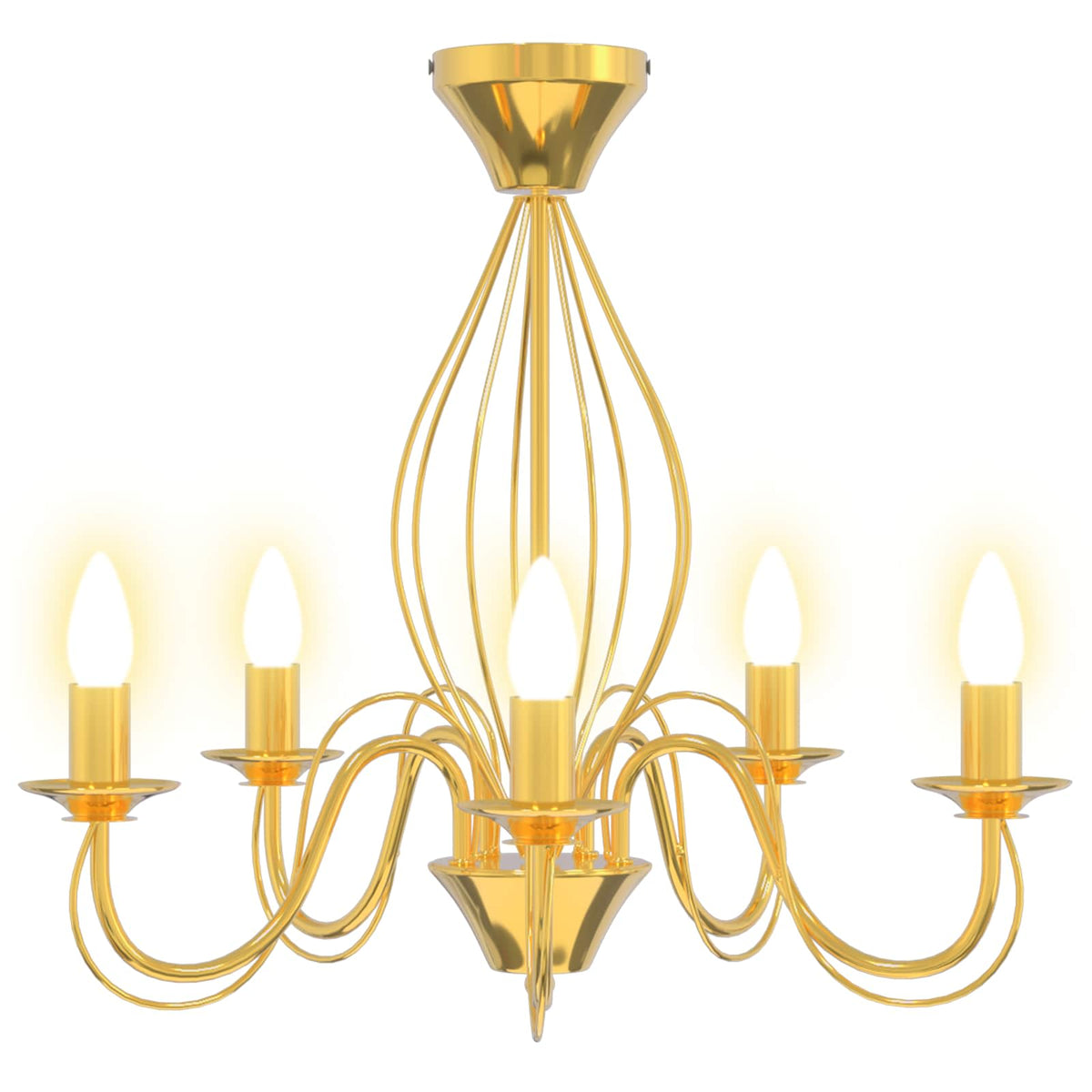 Chandelier E14 Metal Gold Ø 52 x 47 cm