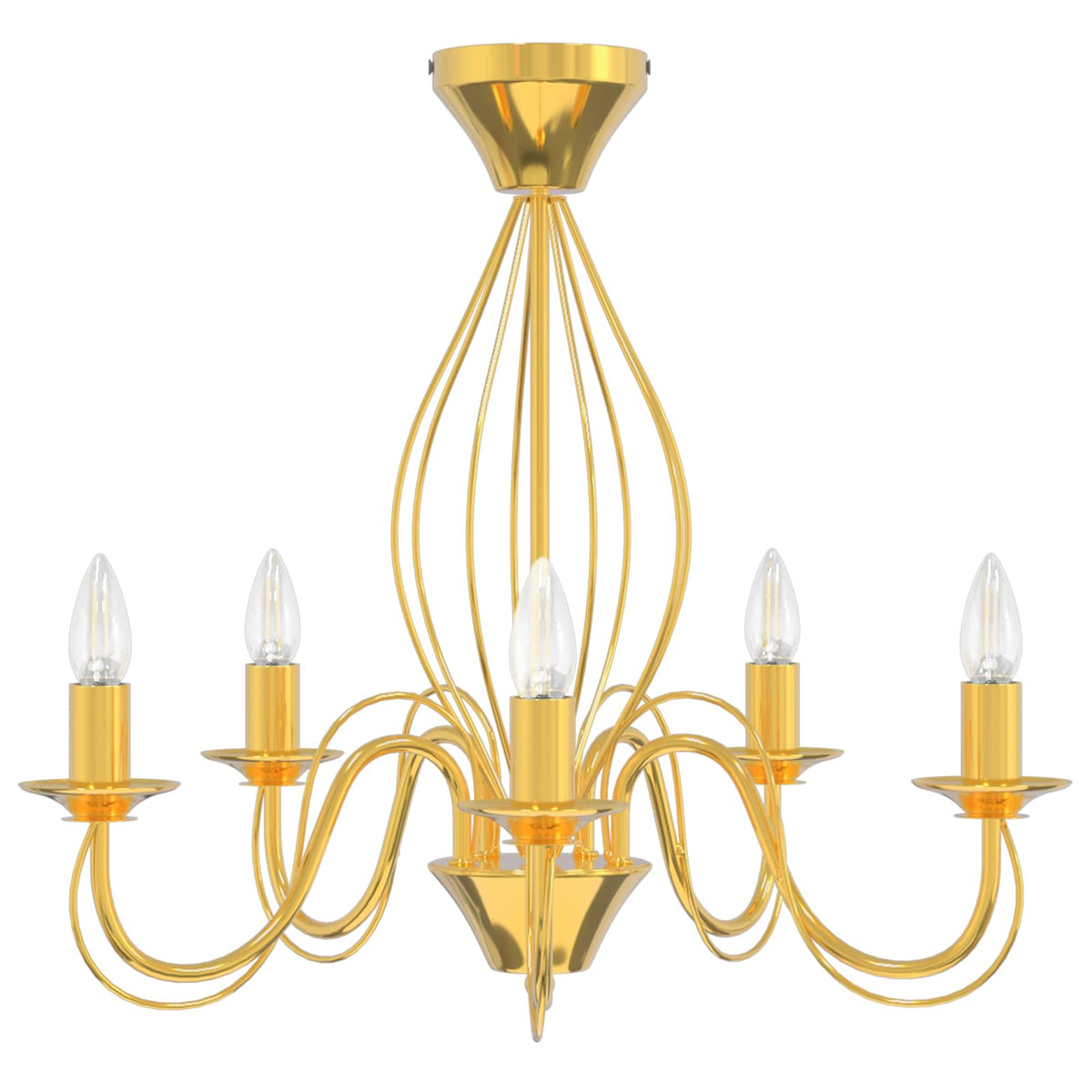 Chandelier E14 Metal Gold Ø 52 x 47 cm