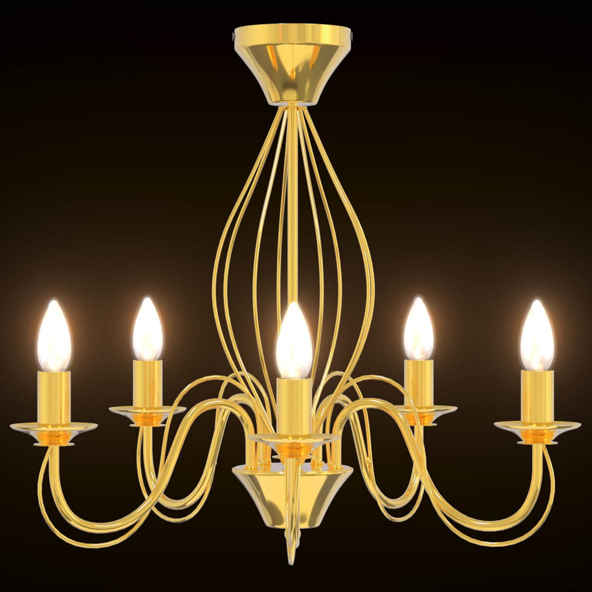 Chandelier E14 Metal Gold Ø 52 x 47 cm