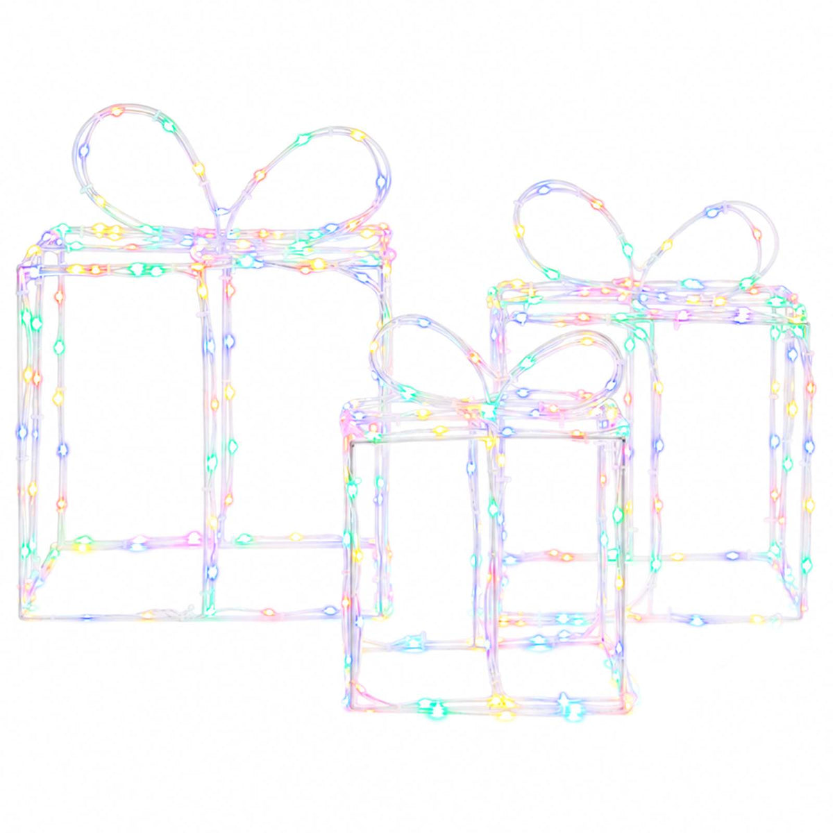 Christmas Lighted Gift Boxes LOVIISA 3 pcs 360 LEDs Multicolour
