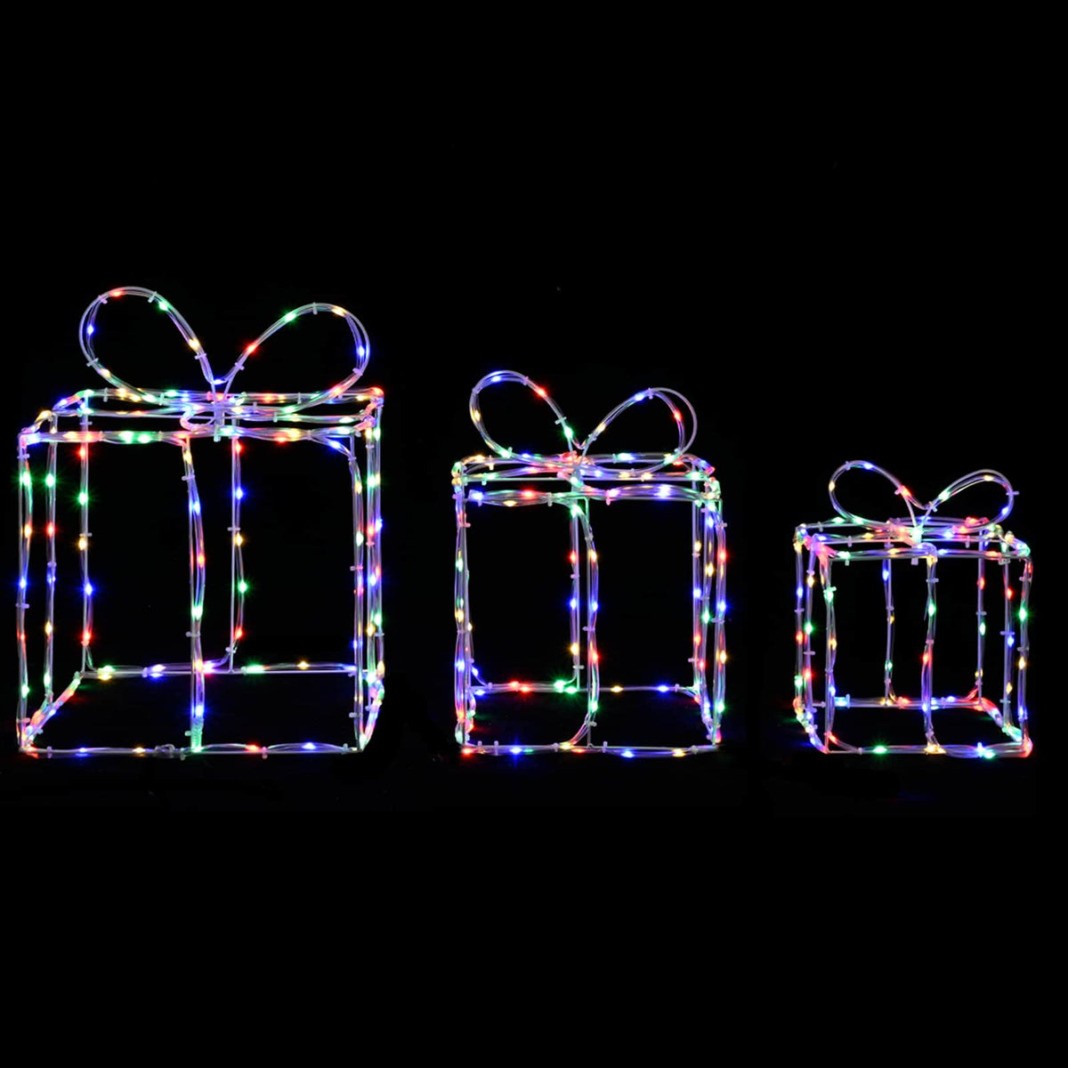 Christmas Lighted Gift Boxes LOVIISA 3 pcs 360 LEDs Multicolour