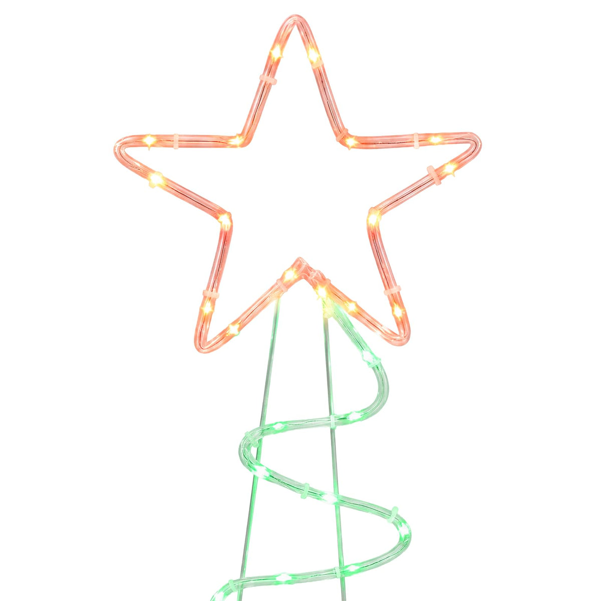LED Sign Christmas Tree LOVIISA 100 LEDs Red, Green 51 x 99 cm