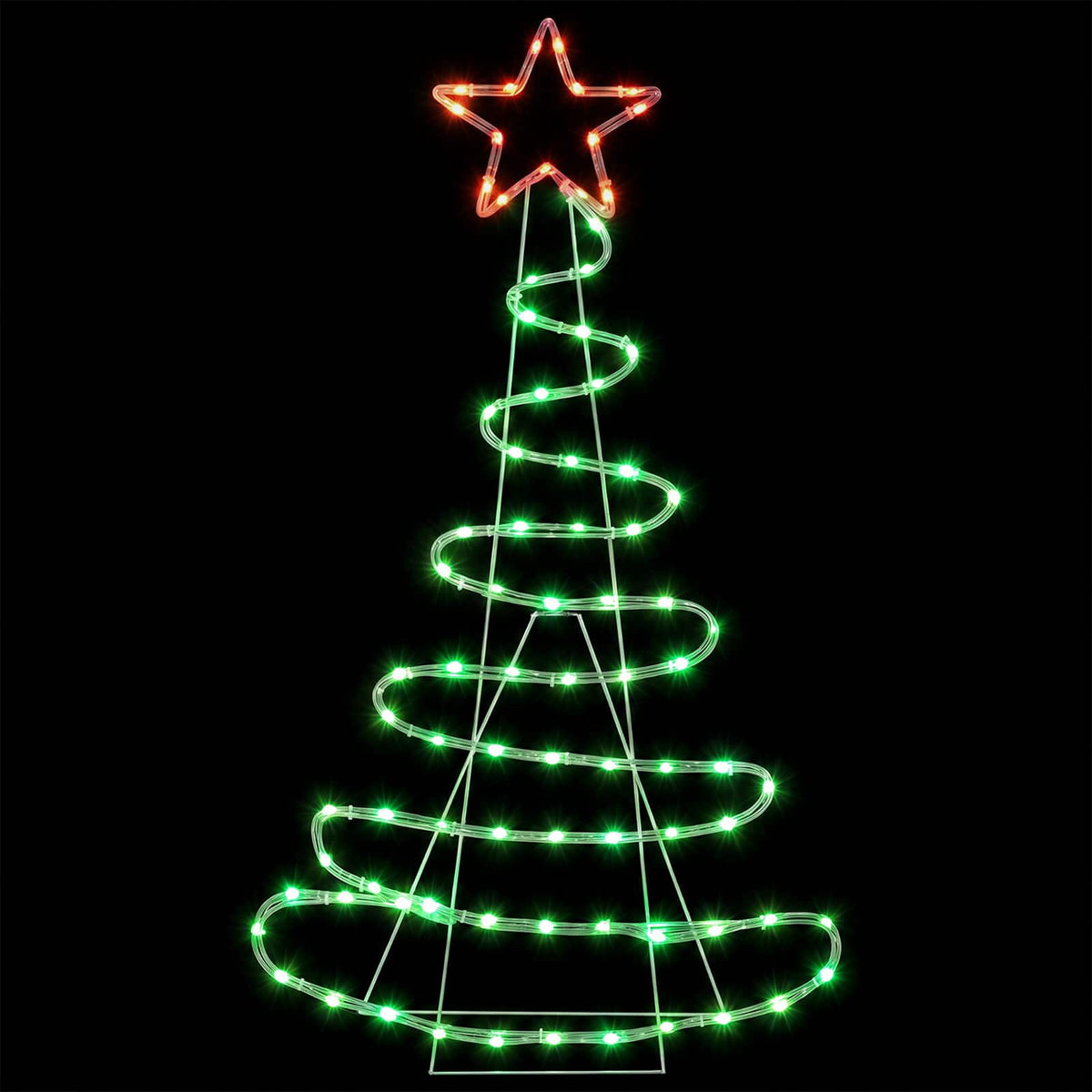 LED Sign Christmas Tree LOVIISA 100 LEDs Red, Green 51 x 99 cm