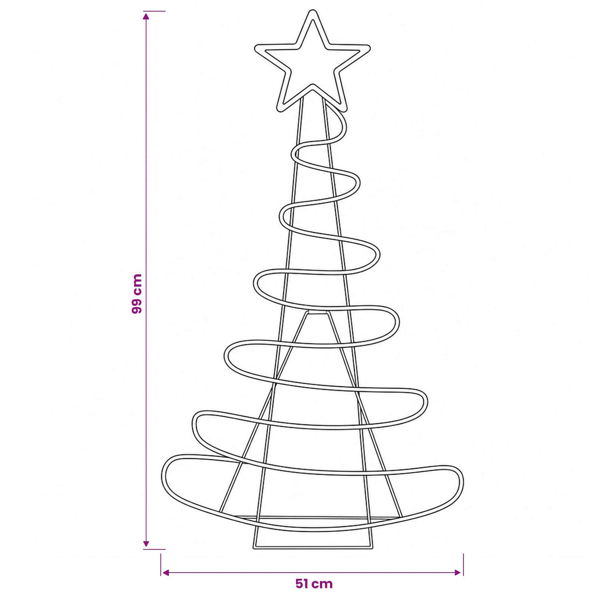 LED Sign Christmas Tree LOVIISA 100 LEDs Red, Green 51 x 99 cm