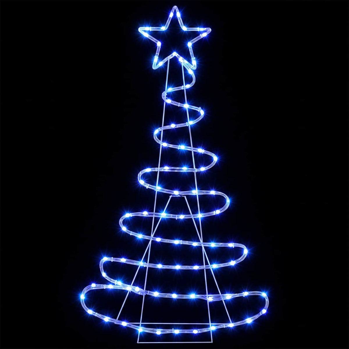 LED Sign Christmas Tree LOVIISA 100 LEDs Blue 51 x 99 cm