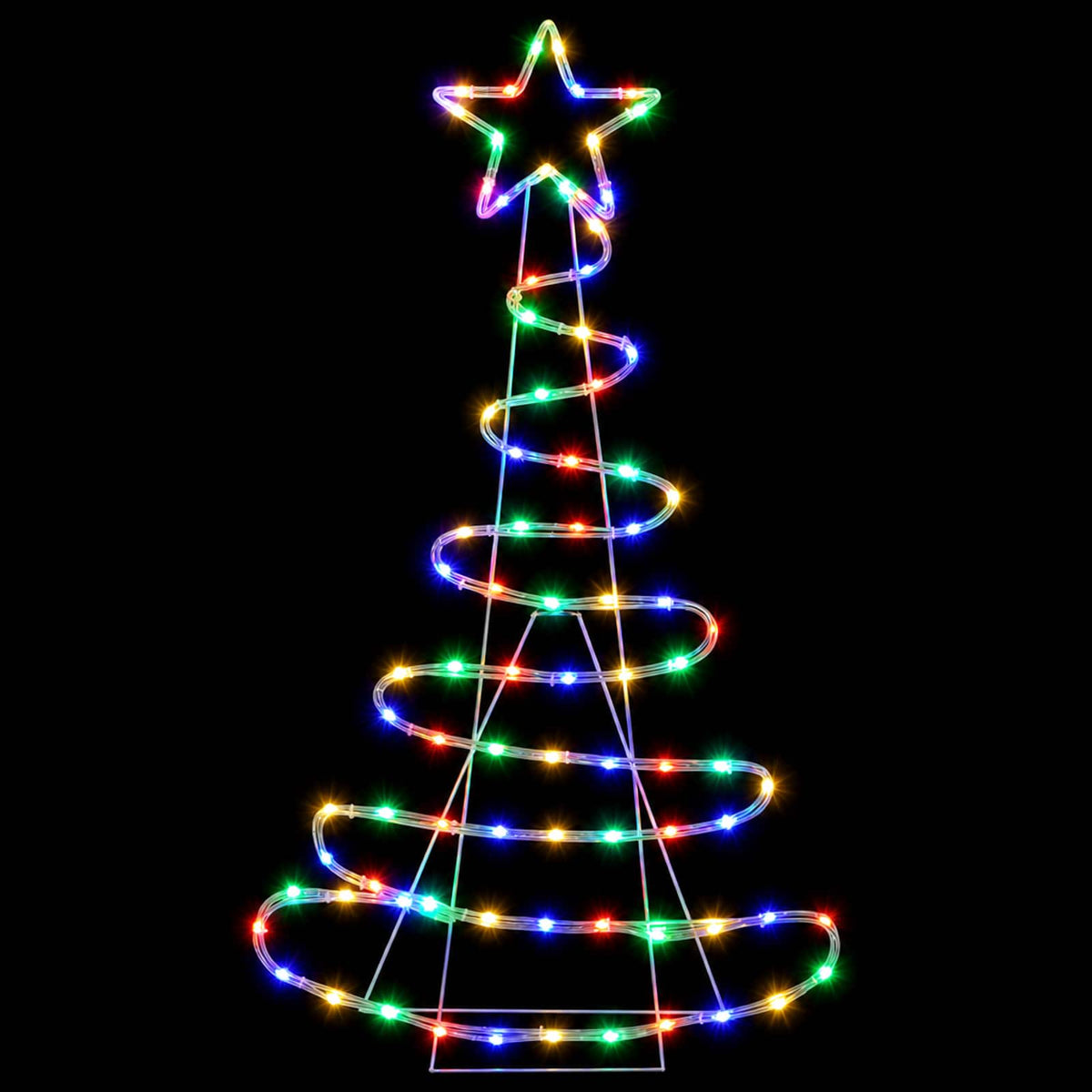 LED Sign Christmas Tree LOVIISA 100 LEDs Multicolour 51 x 99 cm