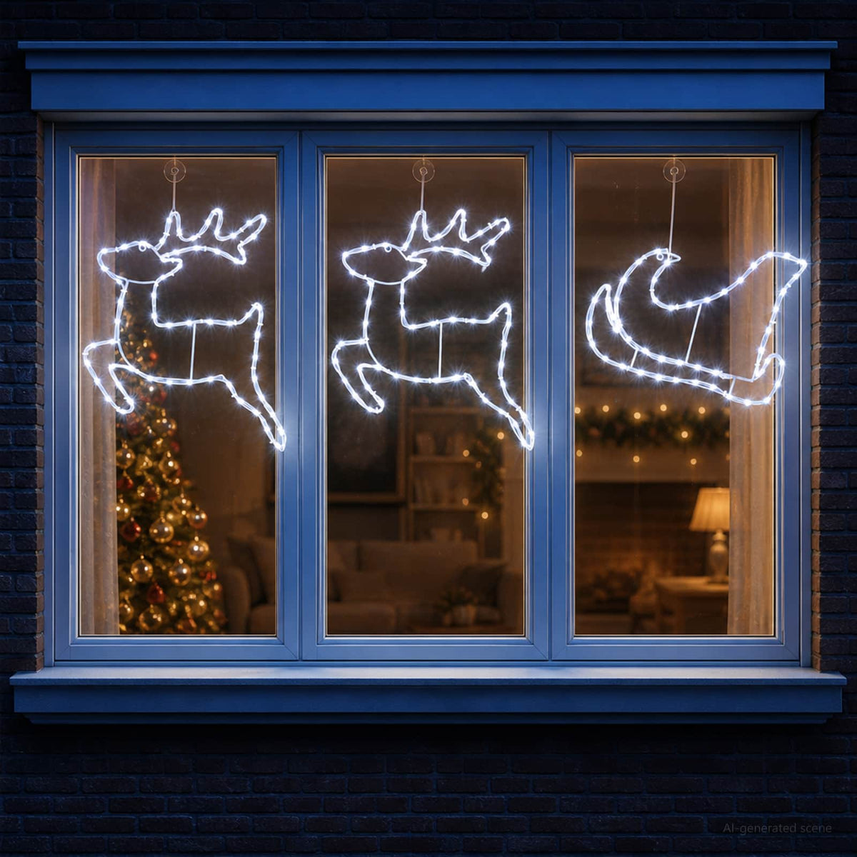 Reindeer and Sleigh Christmas Decoration LOVIISA 180 LEDs