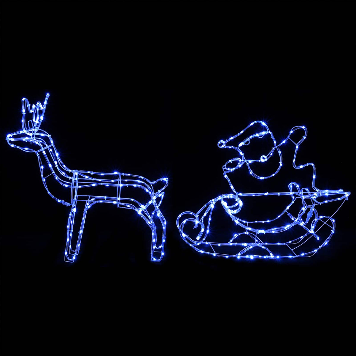 Reindeer and Sleigh Christmas Decoration LOVIISA 320 LEDs Blue