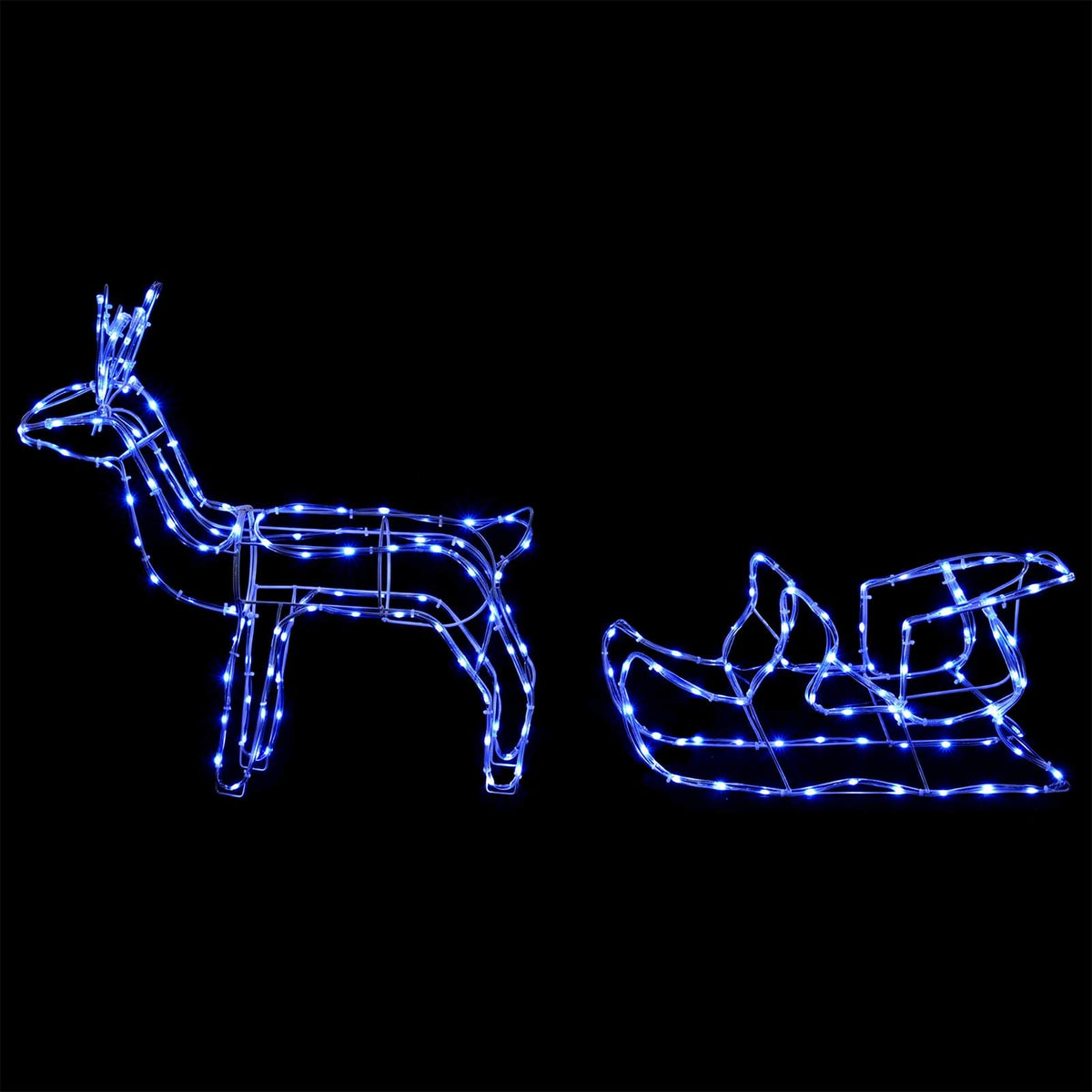 Reindeer and Sleigh Christmas Decoration LOVIISA 240 LEDs Blue