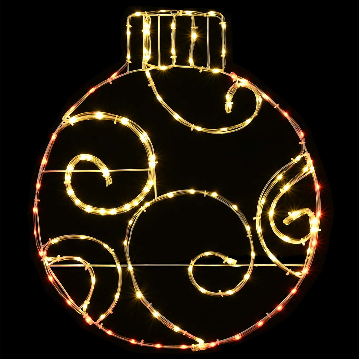 LED Sign Bauble LOVIISA 160 LEDs Red 55 x 65 cm