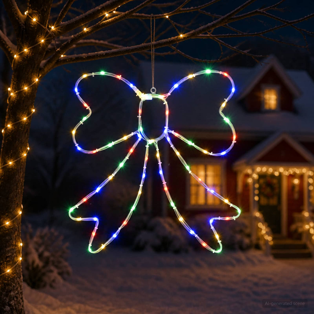LED Rope Light Bow LOVIISA 70 LEDs Multicolour 50 x 51 cm