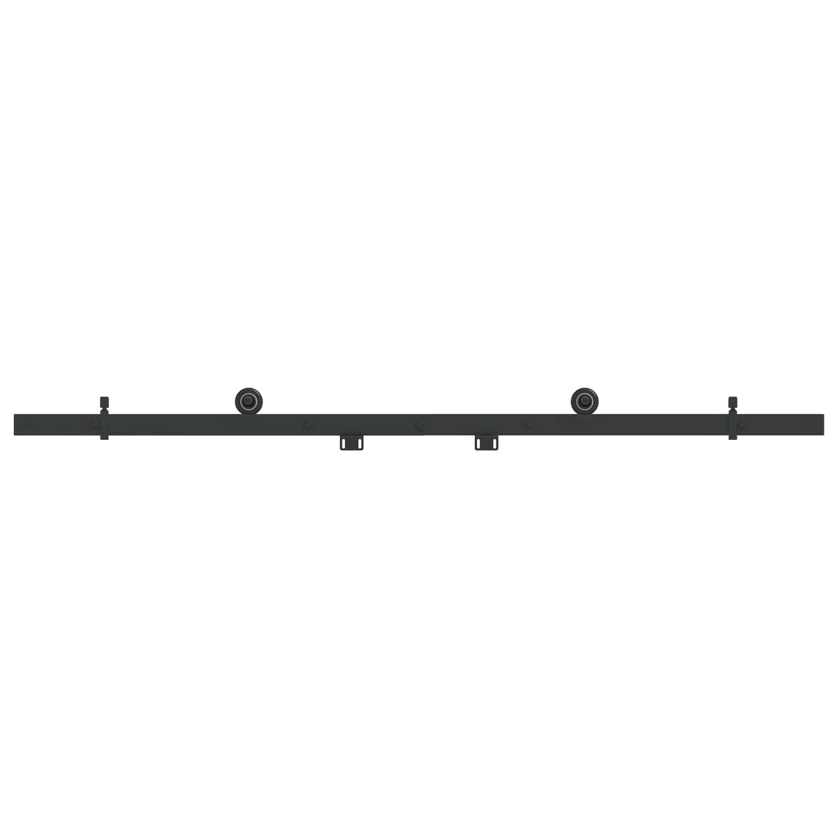 Sliding Door Hardware Kit 152.4 cm Steel Black