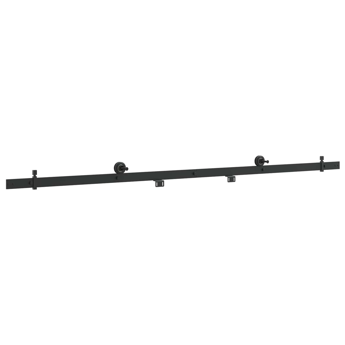 Sliding Door Hardware Kit 183 cm Steel Black