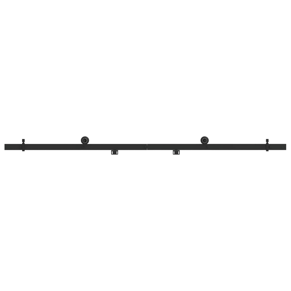 Sliding Door Hardware Kit 183 cm Steel Black