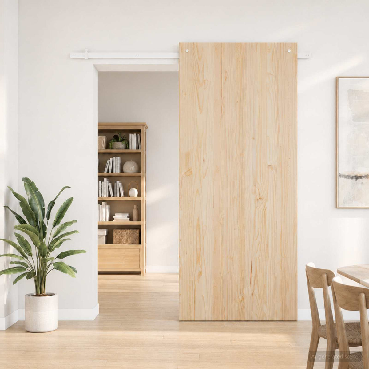 Sliding Door Hardware Kit 200 cm Steel White