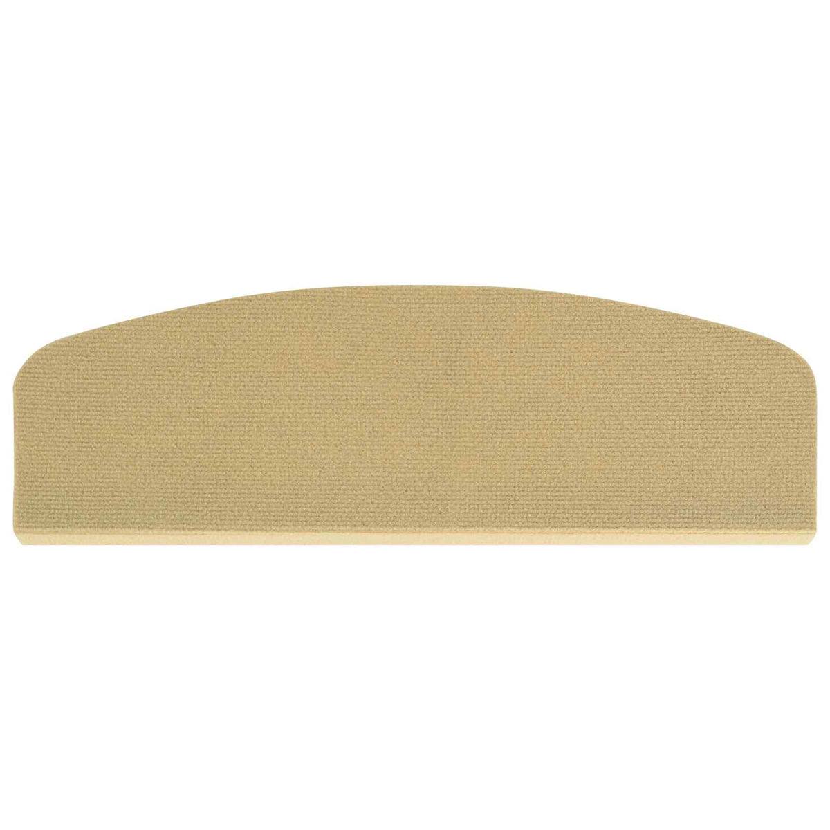 Stair Mats 15 pcs 65 x 21 x 4 cm Beige Polyester Half-round