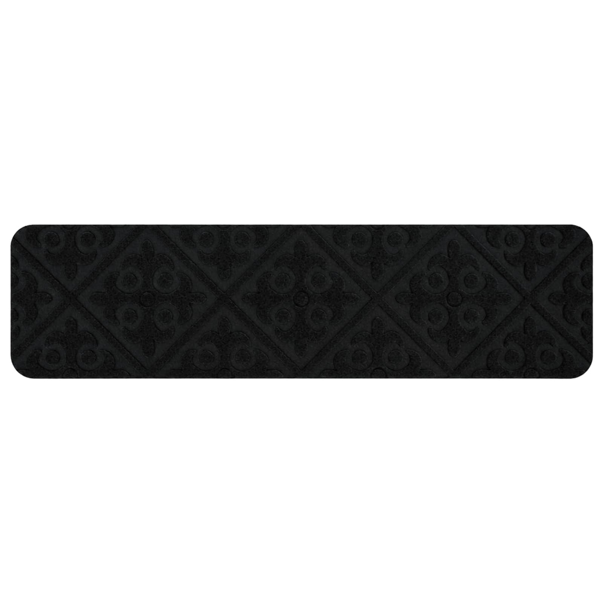 Stair Mats 15 pcs 76 x 20 cm Black Polyester Rectangular