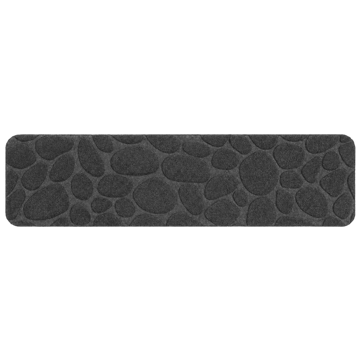 Stair Mats 15 pcs 76 x 20 cm Dark Grey Polyester Rectangular