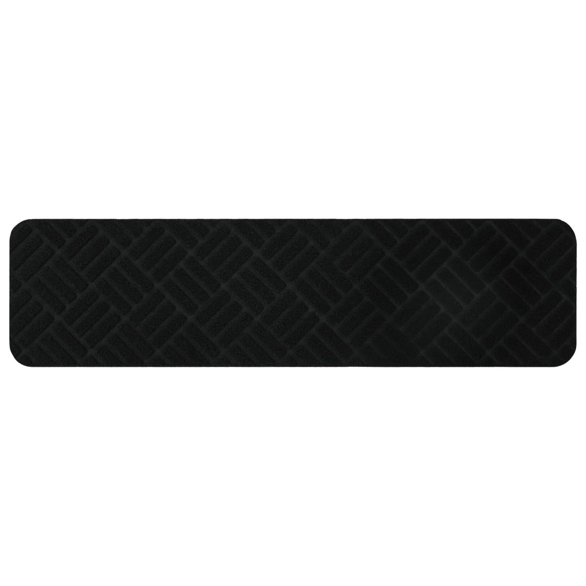 Stair Mats 15 pcs 76 x 20 cm Black Polyester Rectangular