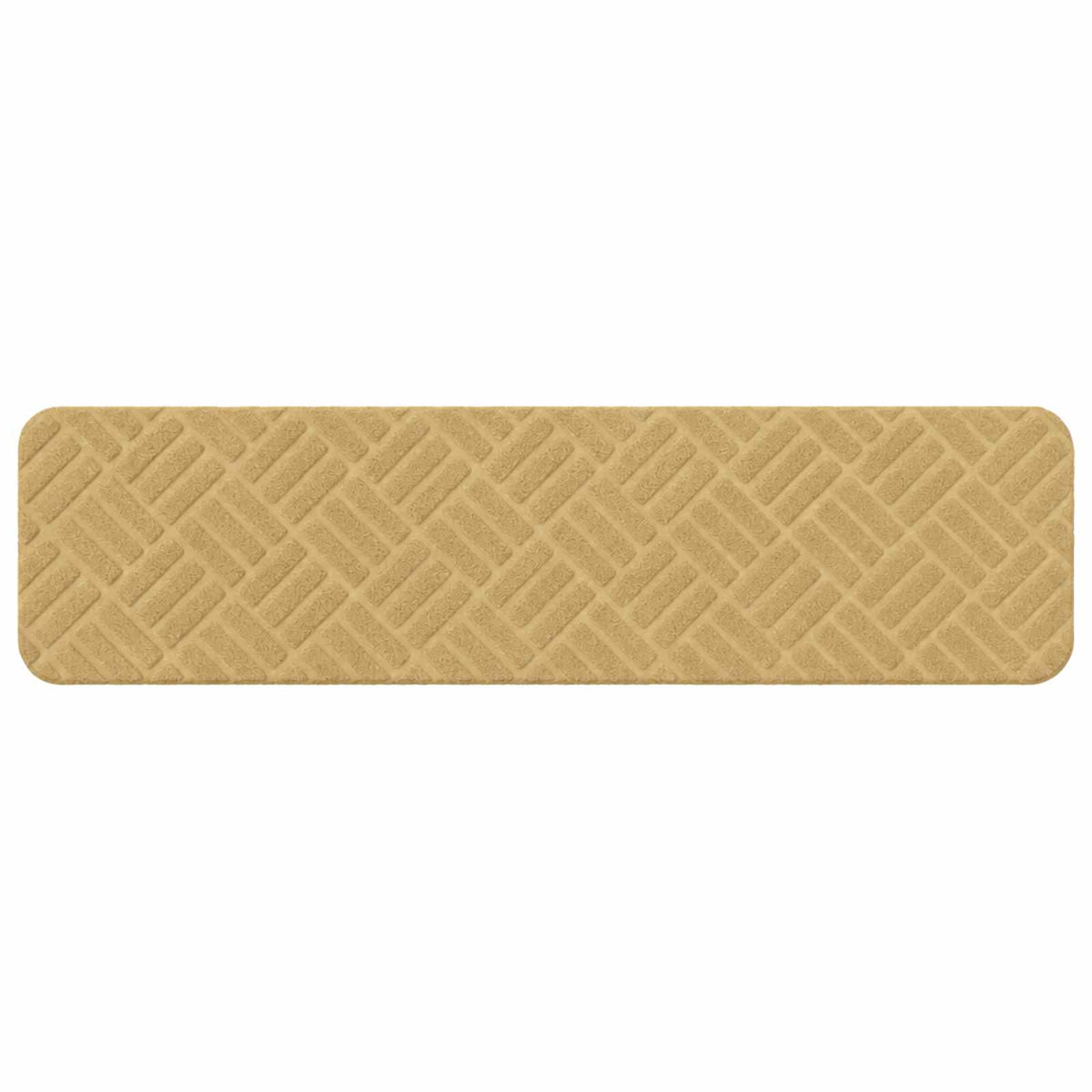 Stair Mats 15 pcs 76 x 20 cm Beige Polyester Rectangular