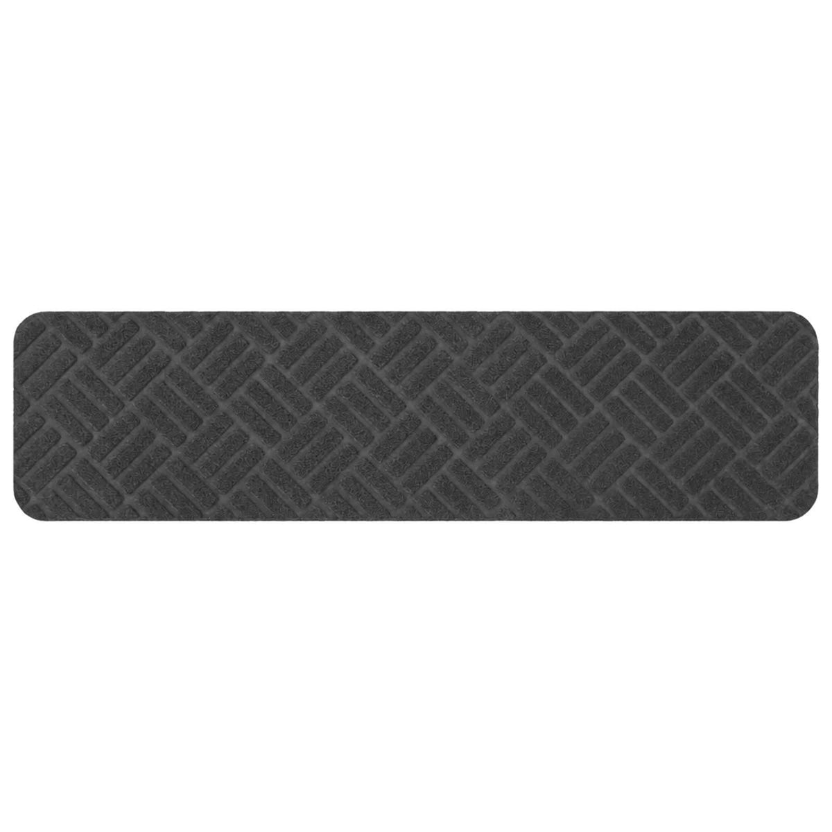 Stair Mats 15 pcs 76 x 20 cm Dark Grey Polyester Rectangular