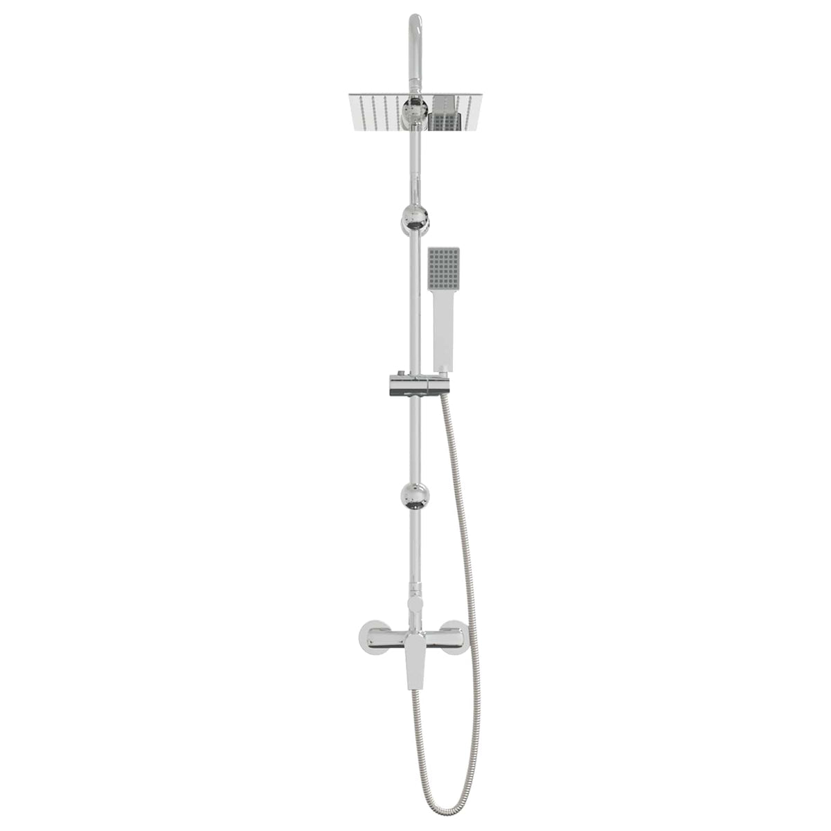 Shower System Chrome Stainless Steel 21 x 48 x 112 cm