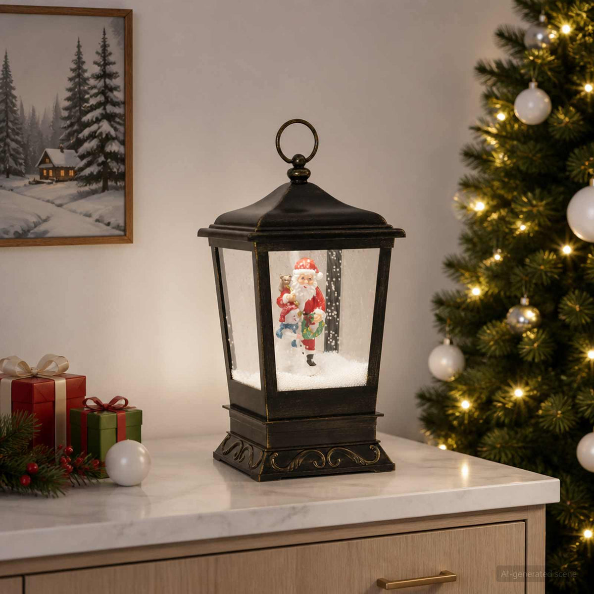 Christmas Lantern ESPOO Cool White 20.5 x 20.5 x 40 cm