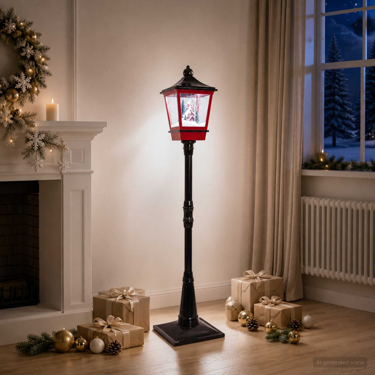 Christmas Lantern ESPOO Cool White 37.5 x 37.5 x 184 cm
