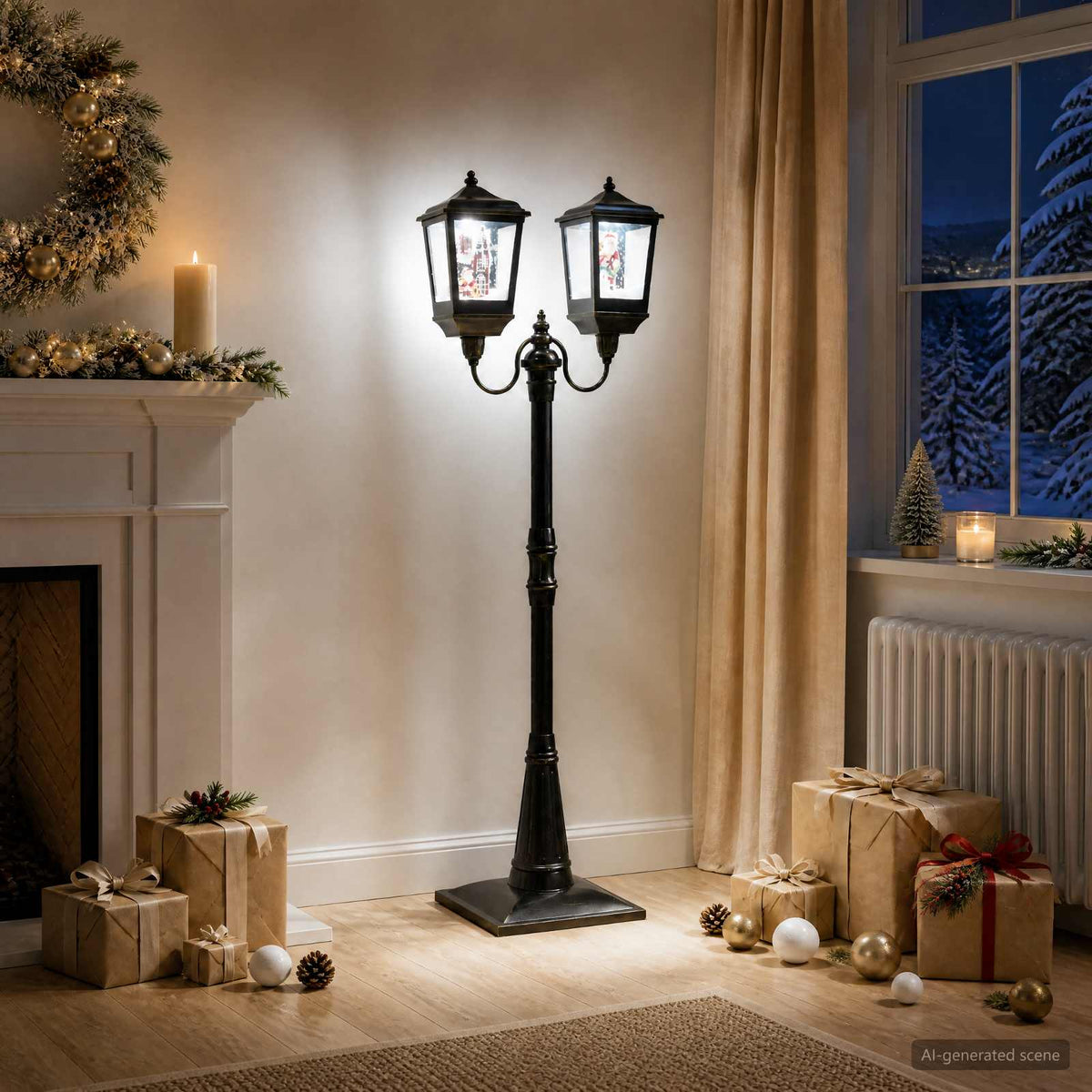 Christmas Lantern ESPOO Cool White 57 x 37.5 x 179 cm