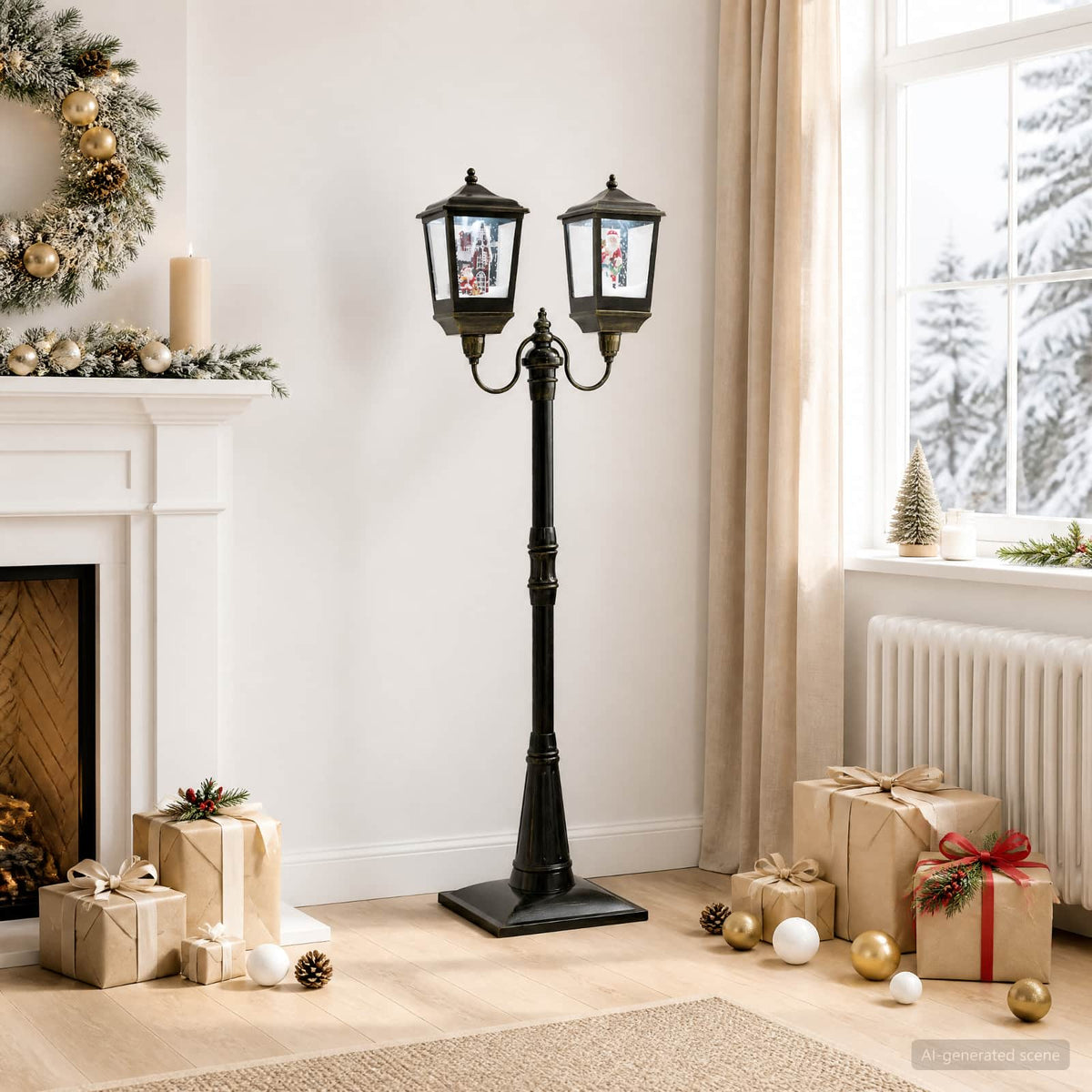 Christmas Lantern ESPOO Cool White 57 x 37.5 x 179 cm