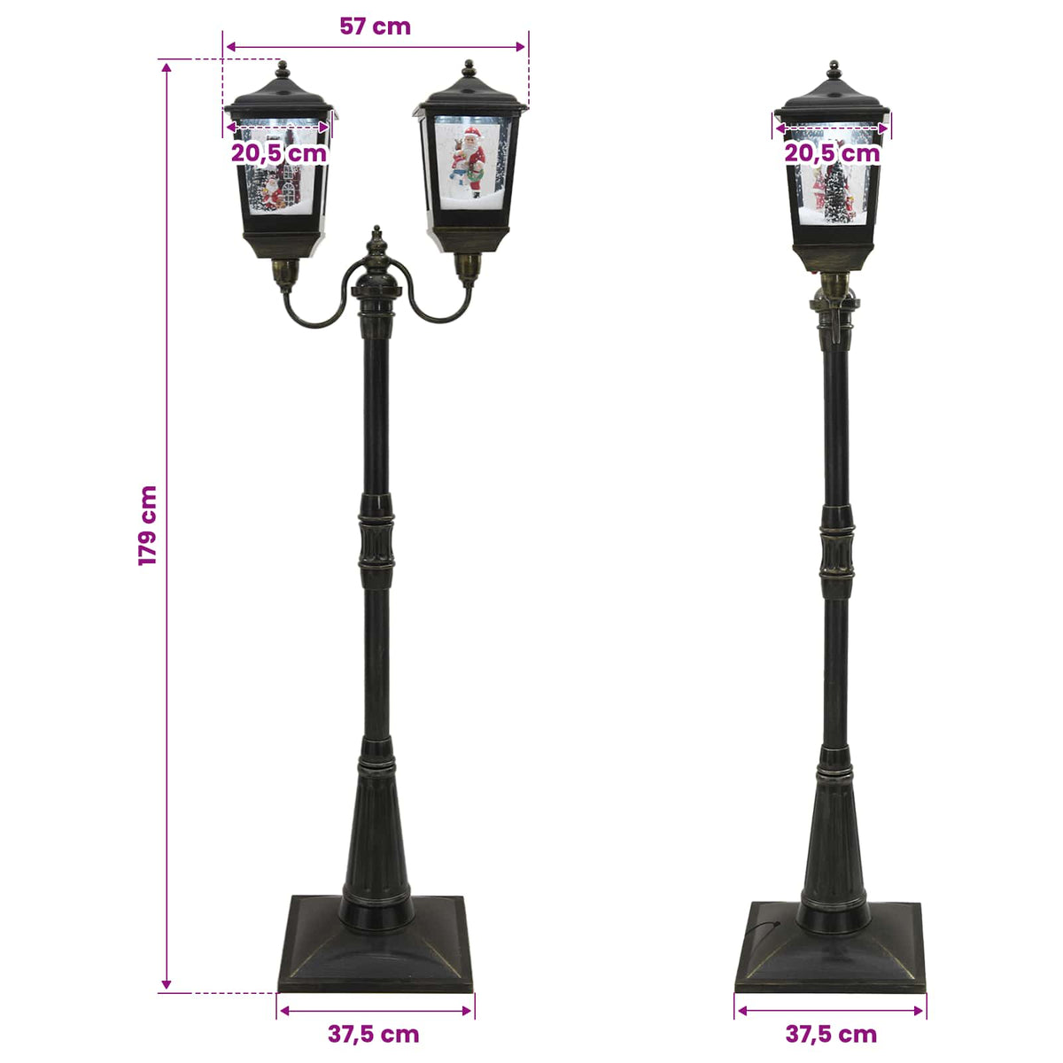 Christmas Lantern ESPOO Cool White 57 x 37.5 x 179 cm