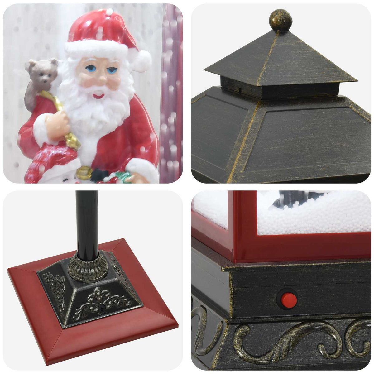 Christmas Lantern ESPOO Cold White 26.5 x 26.5 x 150 cm