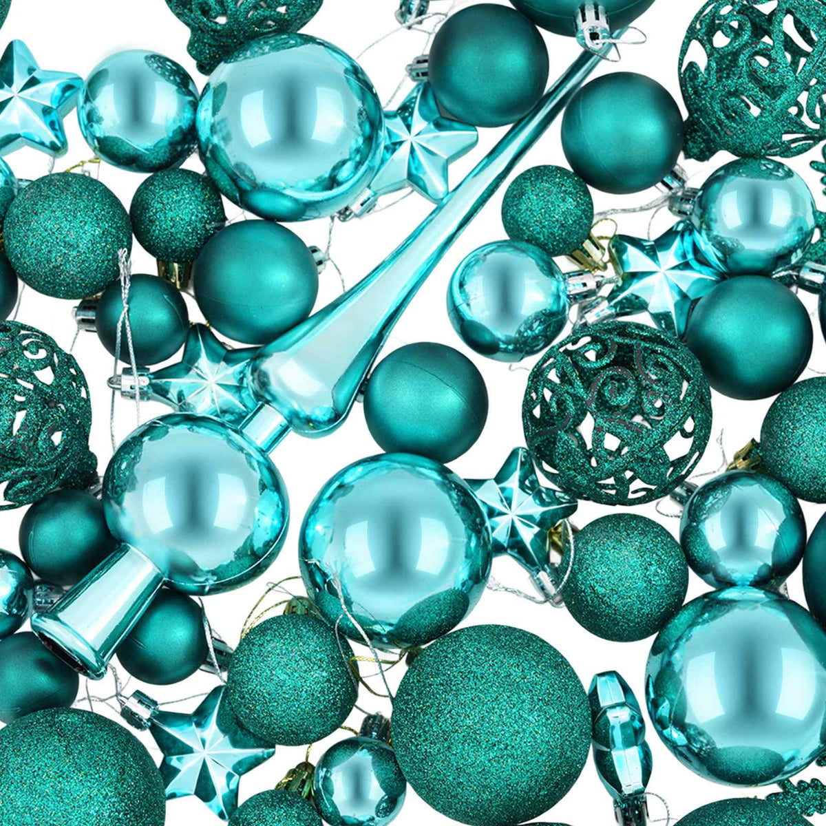 Christmas Ball Set 111 pcs Green 6 cm Polystyrene