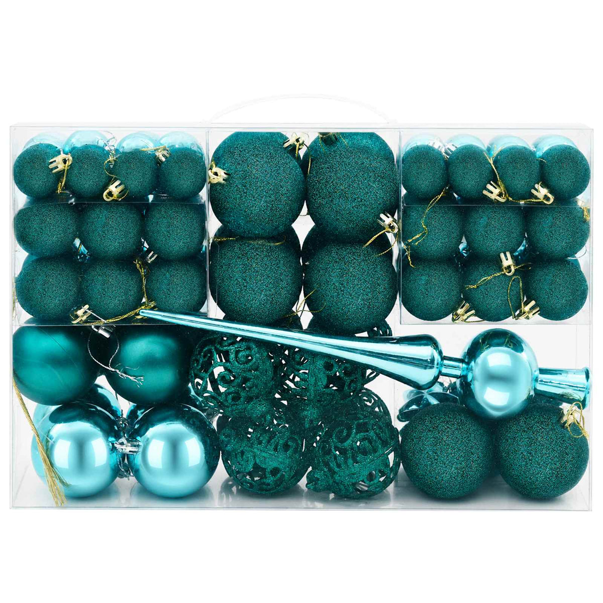 Christmas Ball Set 111 pcs Green 6 cm Polystyrene