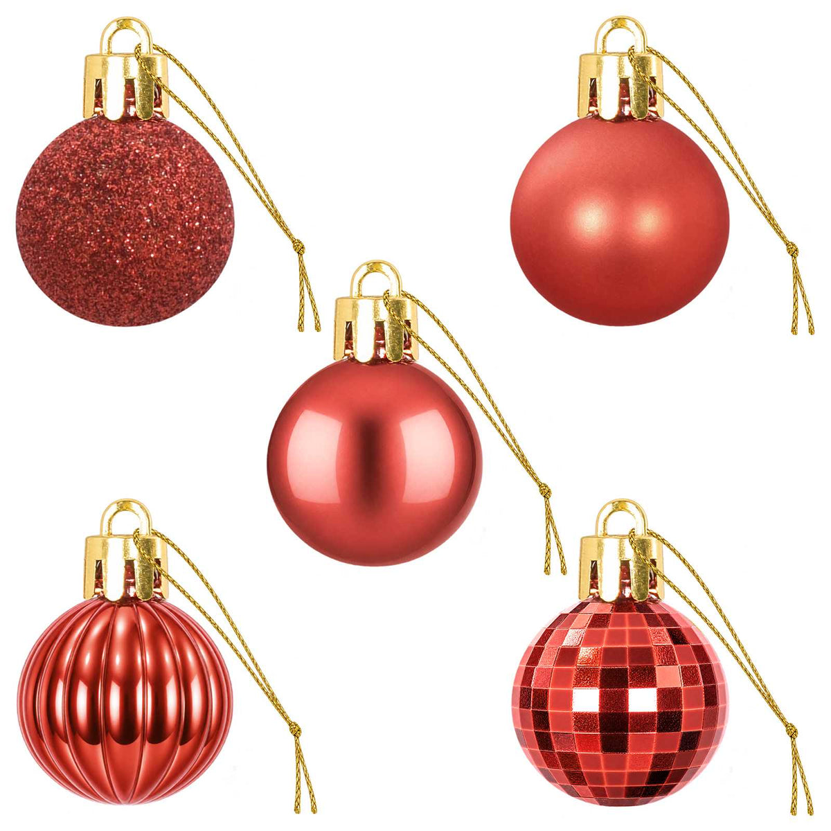 Christmas Ball Set 150 pcs Red 3 cm Polystyrene