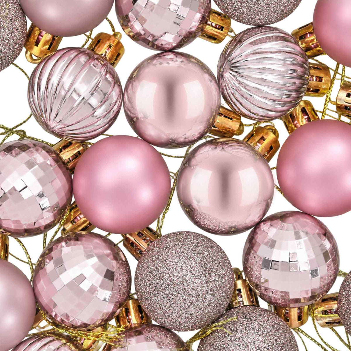Christmas Ball Set 150 pcs Pink 3 cm Polystyrene