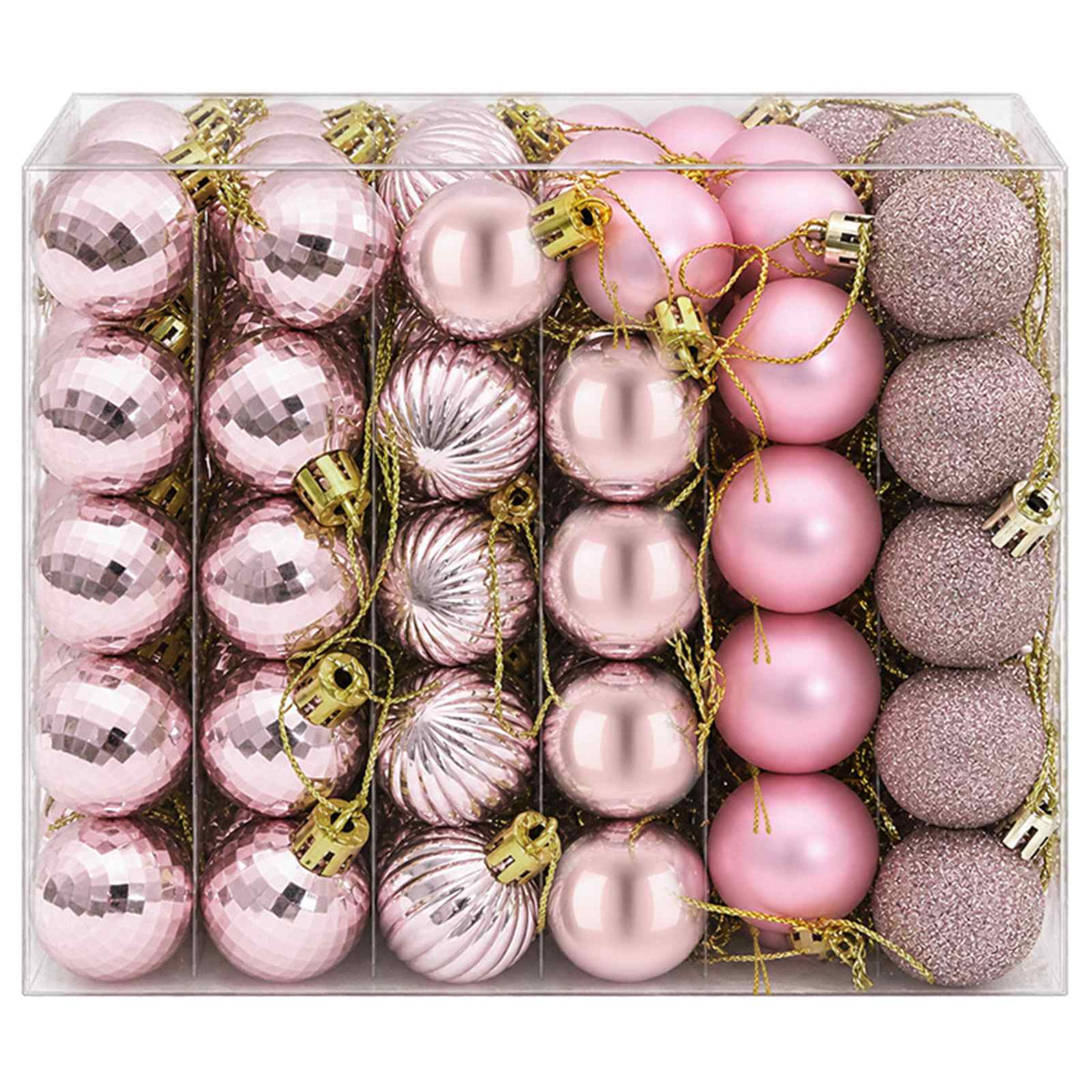 Christmas Ball Set 150 pcs Pink 3 cm Polystyrene