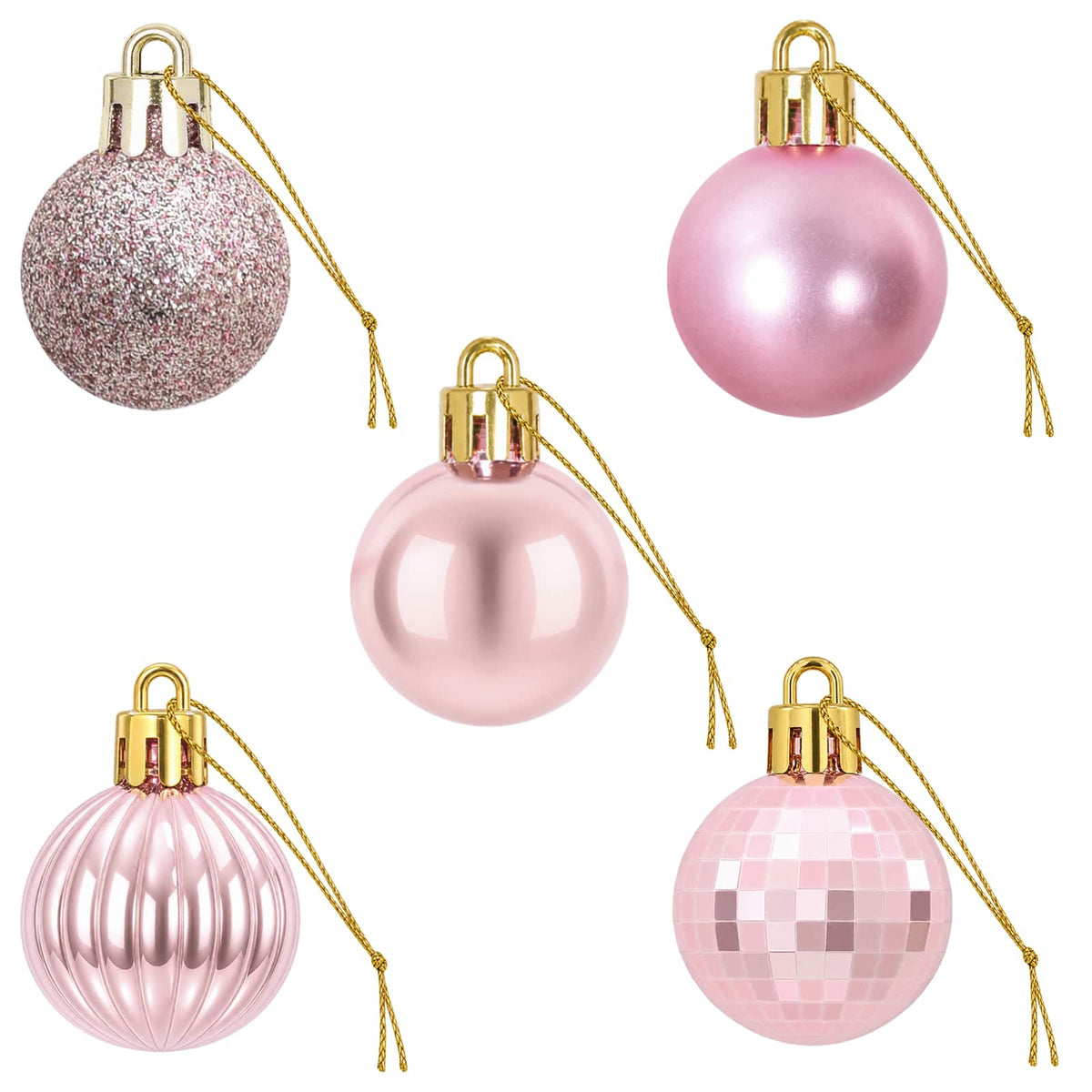 Christmas Ball Set 150 pcs Pink 3 cm Polystyrene
